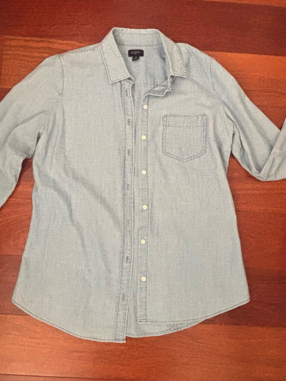 Light Blue Button-Down Shirt - Women's Casual Top